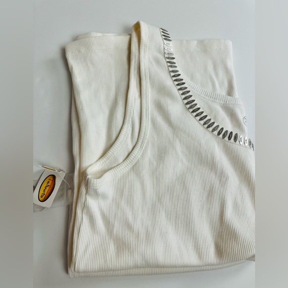 Talbots Tops - Talbots White Top with Metallic Accents, side XL, NWT